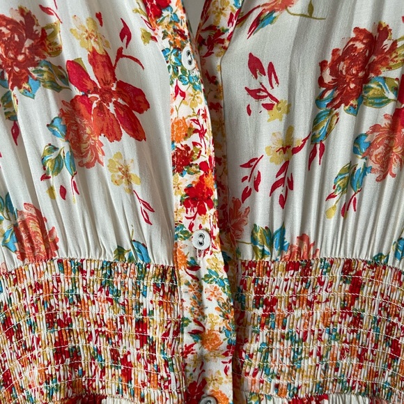 Free People Prairie Punk Shirtdress Size Large Button Down Dress - Picture 3 of 6